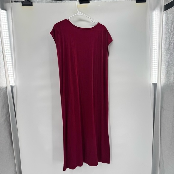 Eileen Fisher Elegant Burgundy Dress size L - Picture 2 of 7